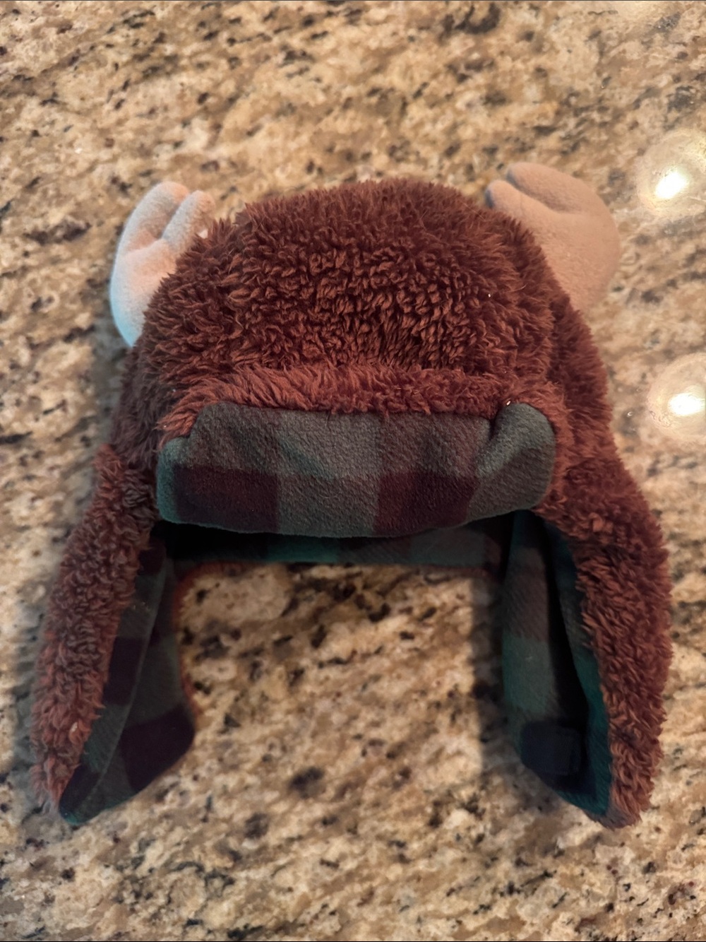 Carters Infant Plush Moose Earflap Hat - Brown